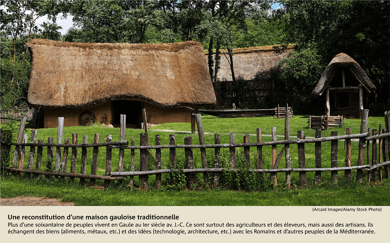 Une reconstitution d’une maison gauloise traditionnelle 
