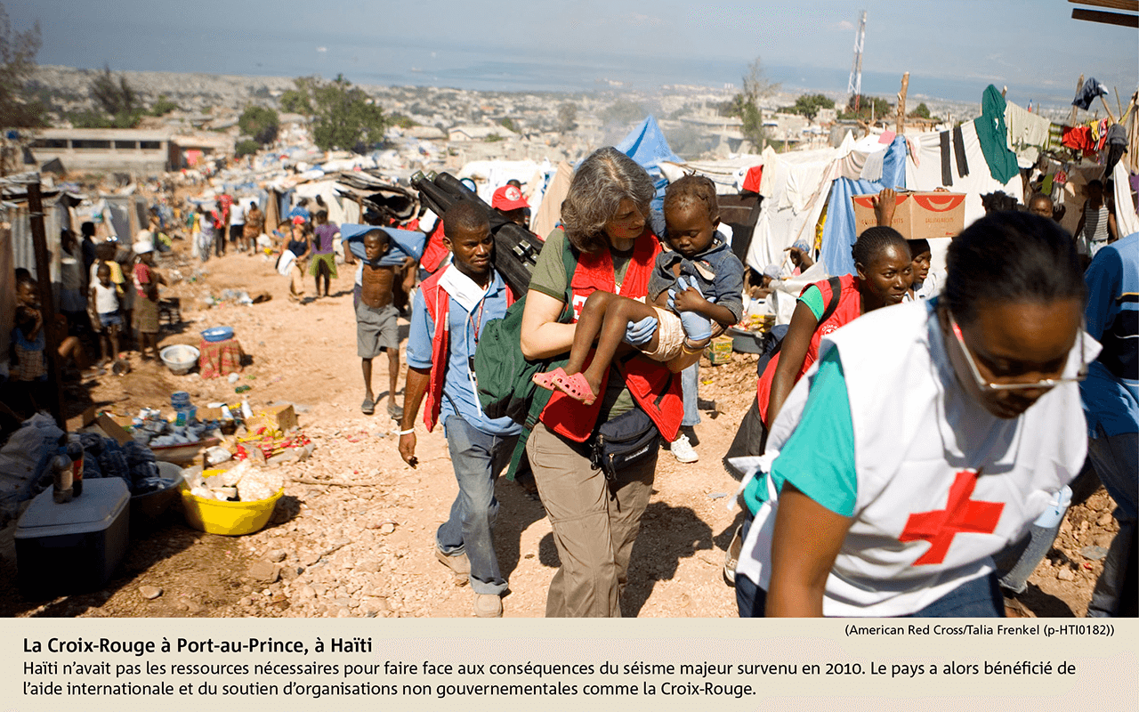 La Croix-Rouge à Port-au-Prince, à Haïti