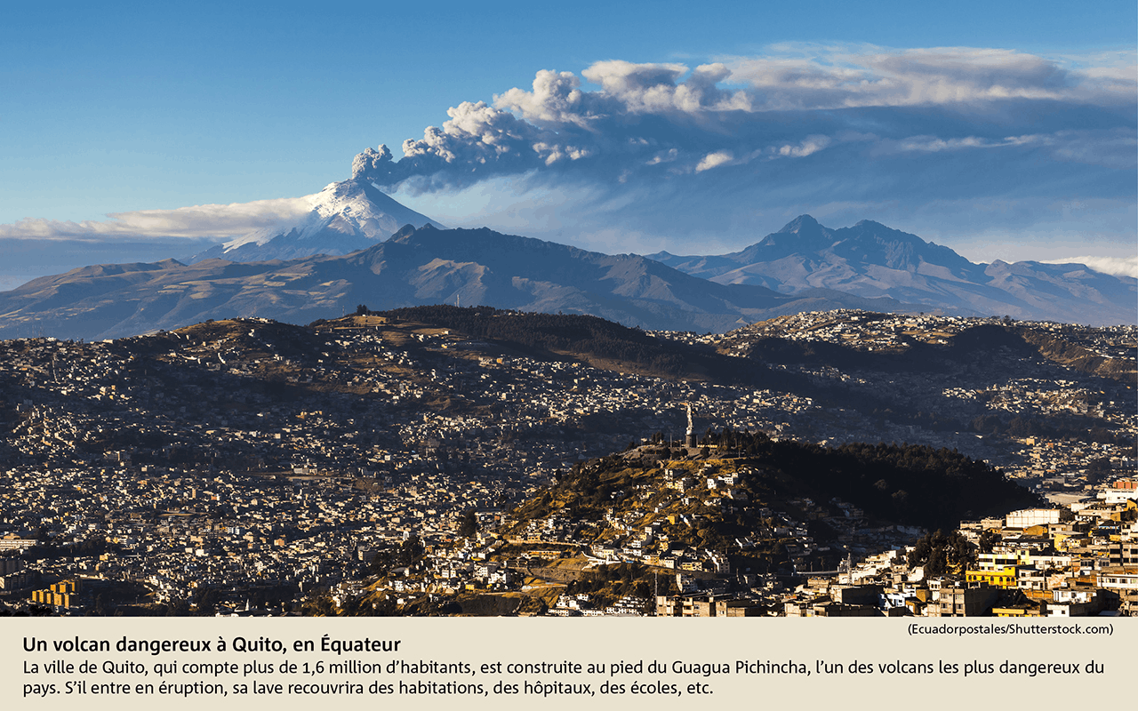 Un volcan dangereux à Quito, en Équateur