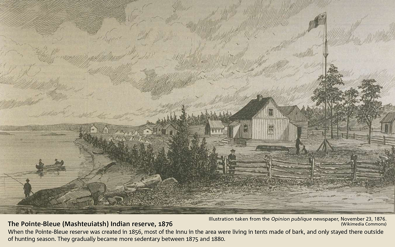 The Pointe-Bleue (Mashteuiatsh) Indian reserve, 1876