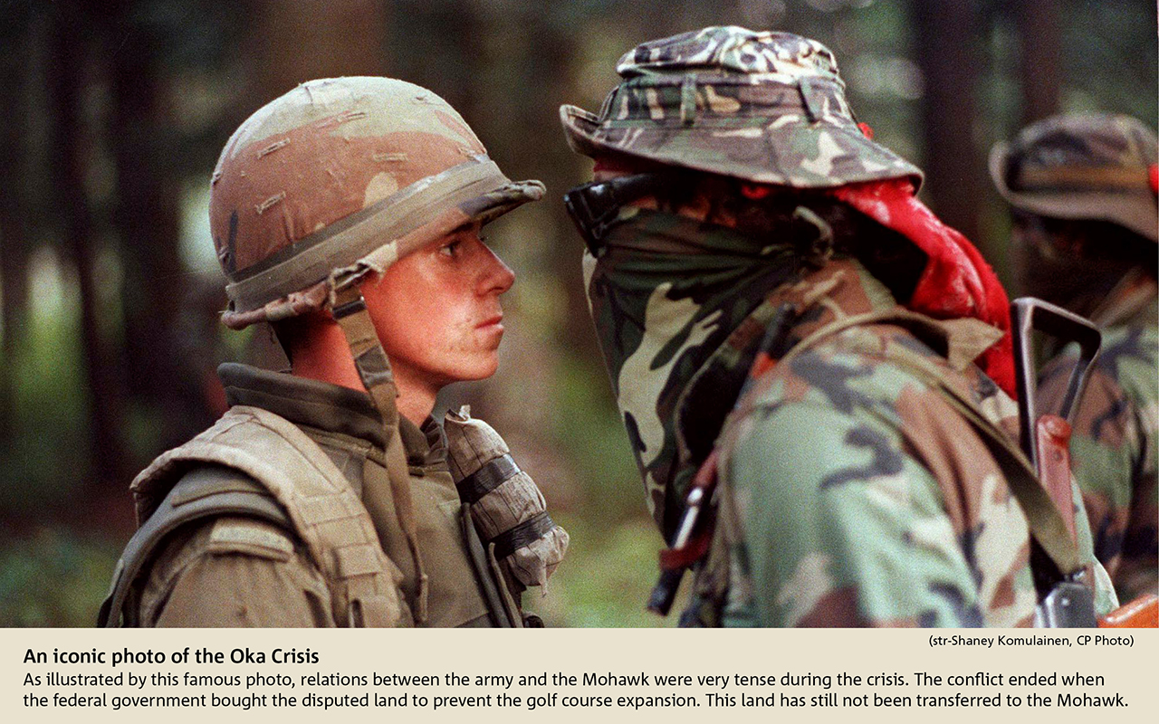 An iconic photo of the Oka Crisis